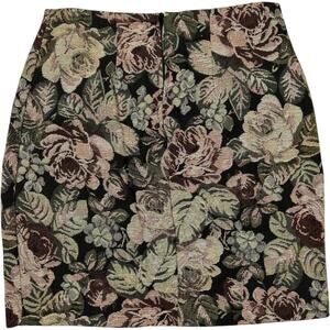 VTG Streetu/Far Floral Tapestry Mini Skirt Sz 9  Forest Cottage Fairy Boho 90s
